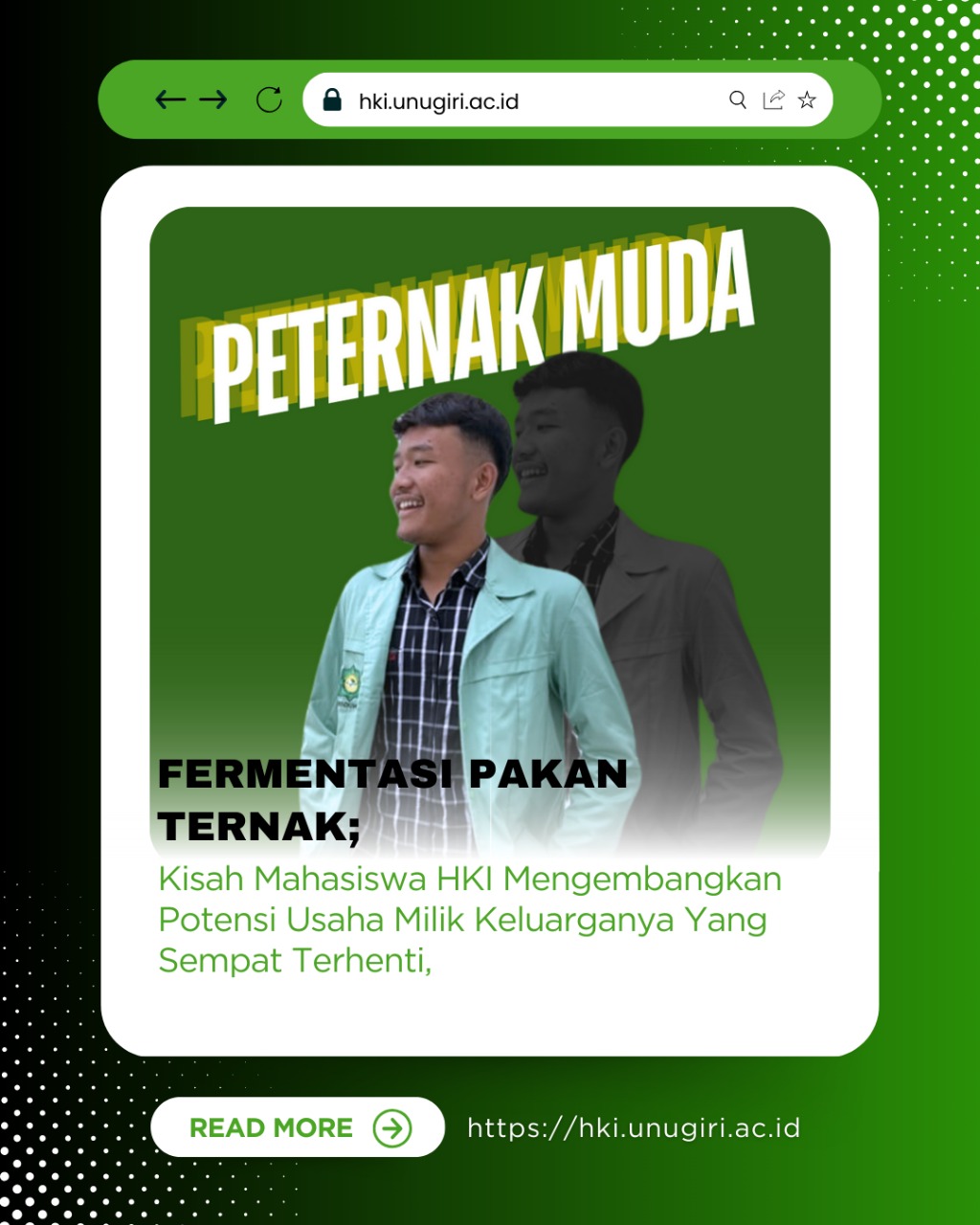 Perjuangan dan Inovasi: Kisah Mahasiswa HKI Mengembangkan Usaha Ternak Kambing