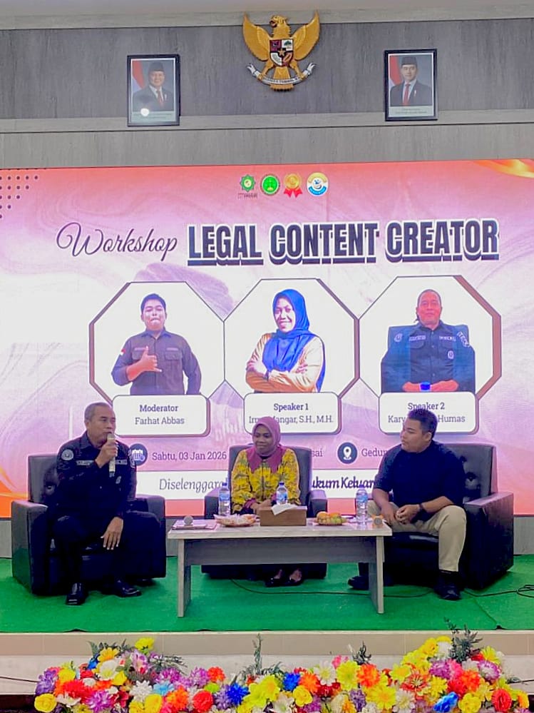 Sebagai Upaya Edukasi Hukum di Era Digital : HMP HKI Gelar Workshop Legal Content Kreator